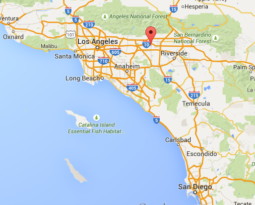 karta kalifornien 